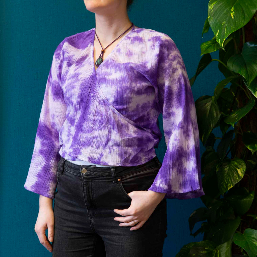 Crepe Cotton Wrap Top-Siesta Crafts