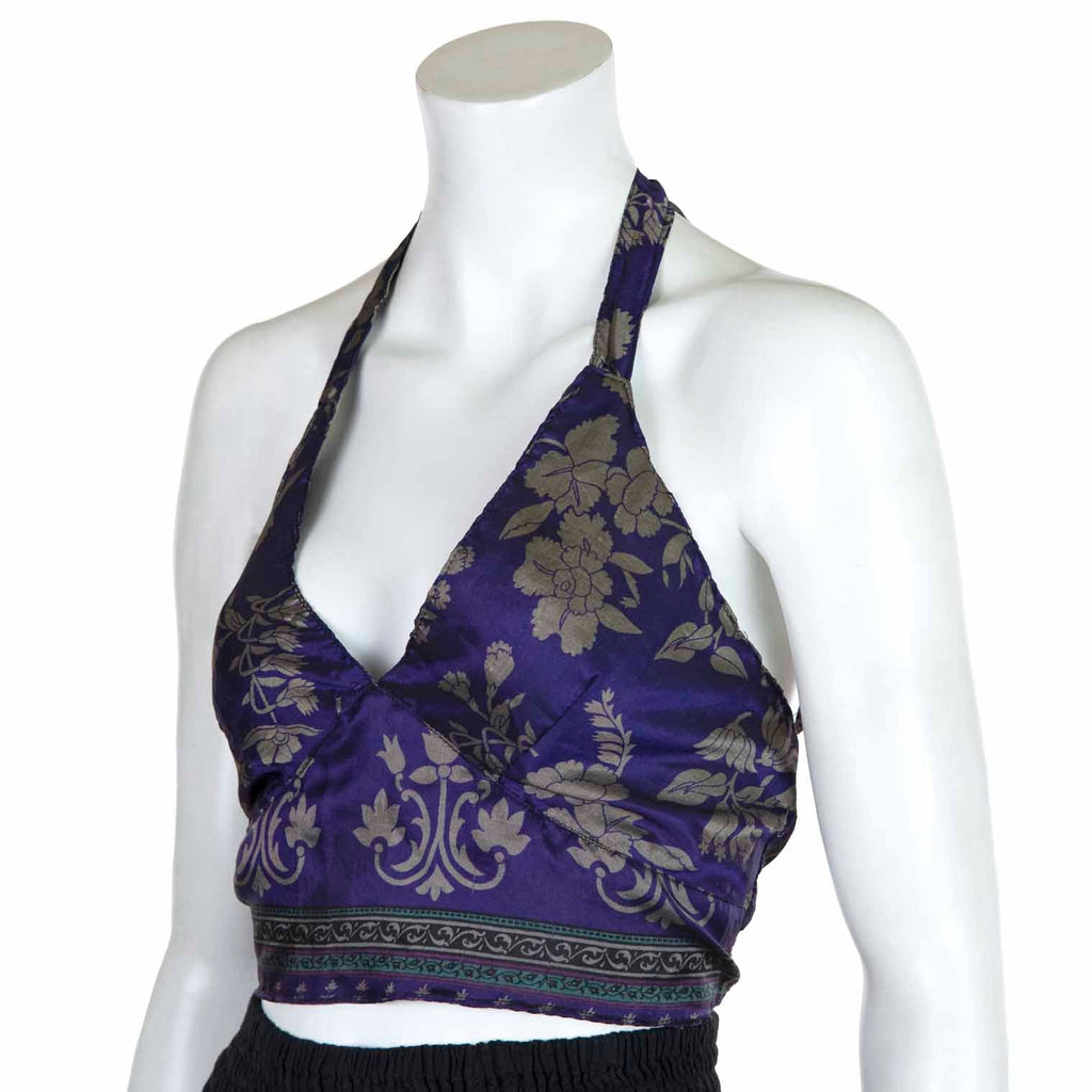 Recycled Sari Bralette Halter Top-Siesta Crafts