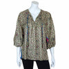 Recycled Sari Puff Sleeve Blouse-Siesta Crafts
