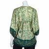 Recycled Sari Puff Sleeve Blouse-Siesta Crafts
