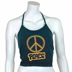 Peace Design Halter Neck Top-Siesta Crafts