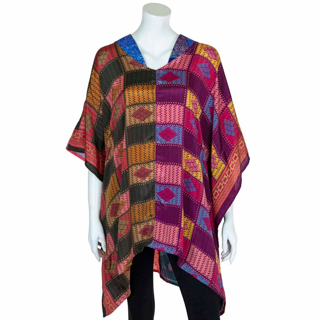 Recycled Sari Kaftan Top-Siesta Crafts