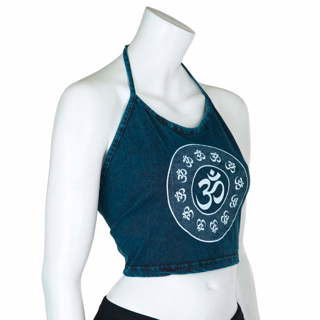 Circle Of Om Halter Neck Top-Siesta Crafts