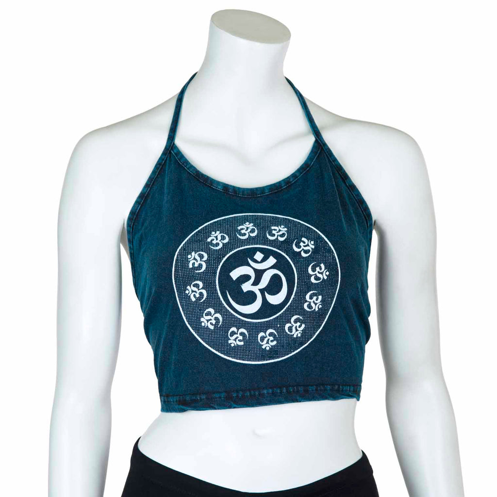 Circle Of Om Halter Neck Top-Siesta Crafts