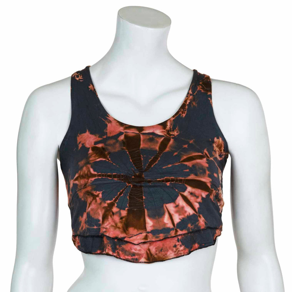 Corset Back Jersey Tie Dye Top-Siesta Crafts