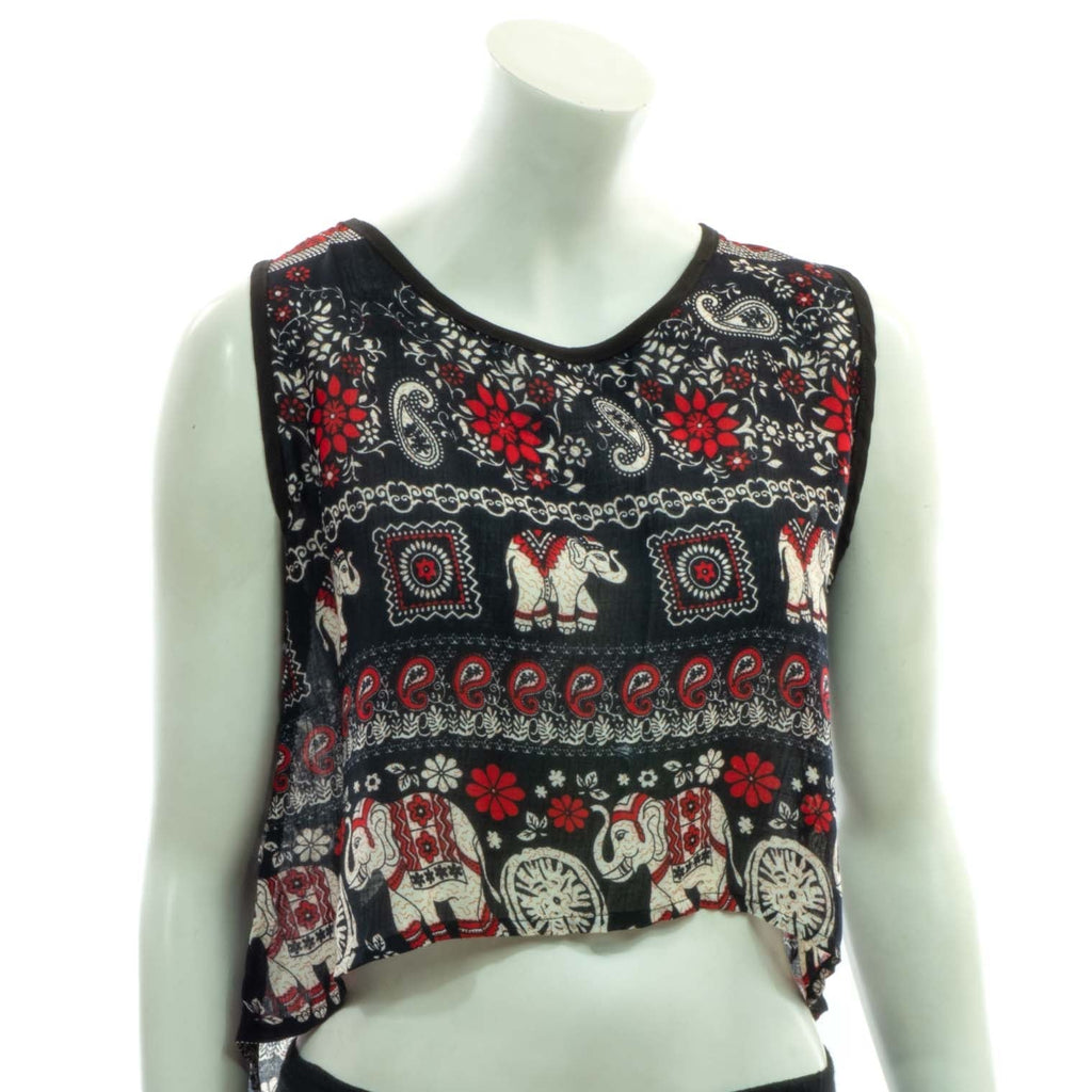 Elephant Open Back Drape Top-Siesta Crafts