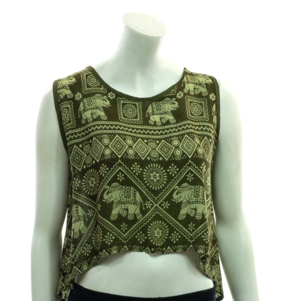 Elephant Open Back Drape Top-Siesta Crafts