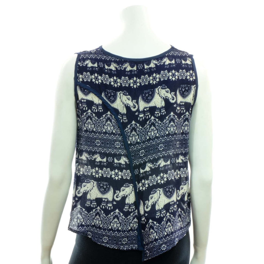 Elephant Open Back Drape Top-Siesta Crafts