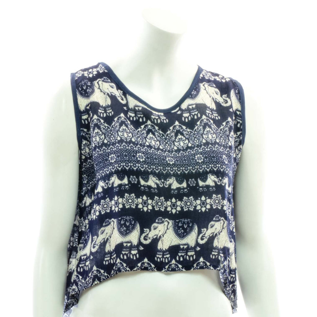 Elephant Open Back Drape Top-Siesta Crafts
