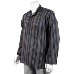Oversize Stripy Grandad Shirt-Siesta Crafts
