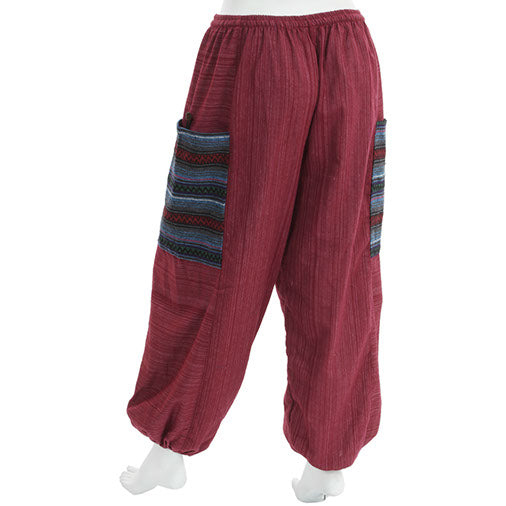 Thai Weave Pocket Ali Baba Trousers-Siesta Crafts