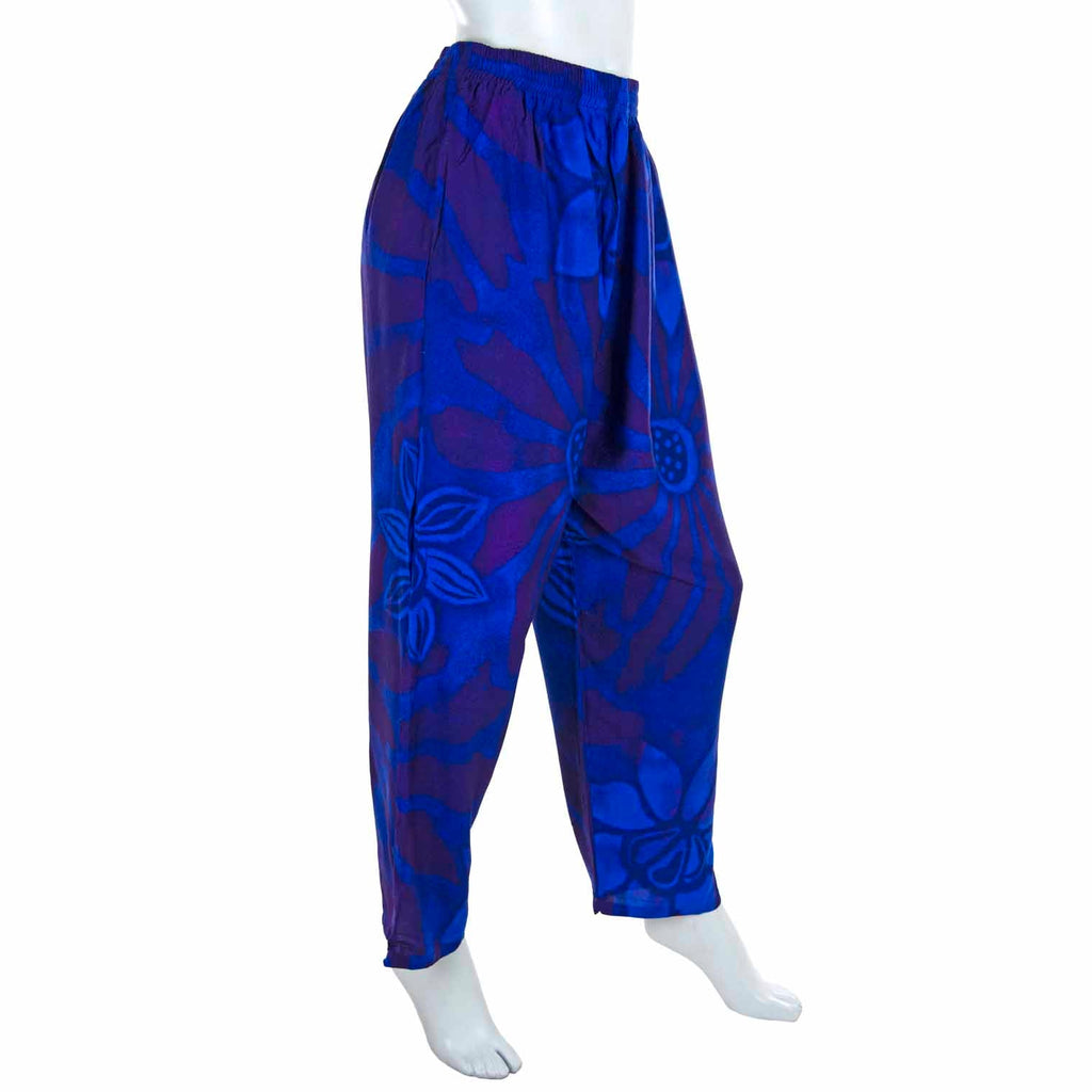 Bali Flower Printed Trousers-Siesta Crafts