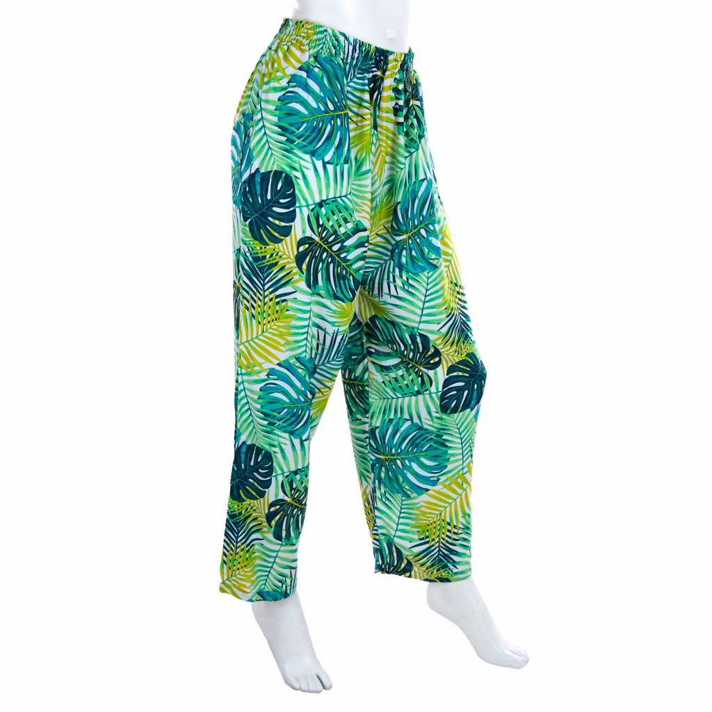Fern Forest Cropped Trousers-Siesta Crafts