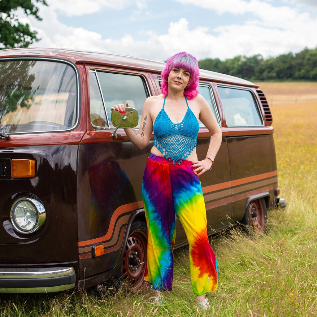 Rainbow Cropped Trousers-Siesta Crafts
