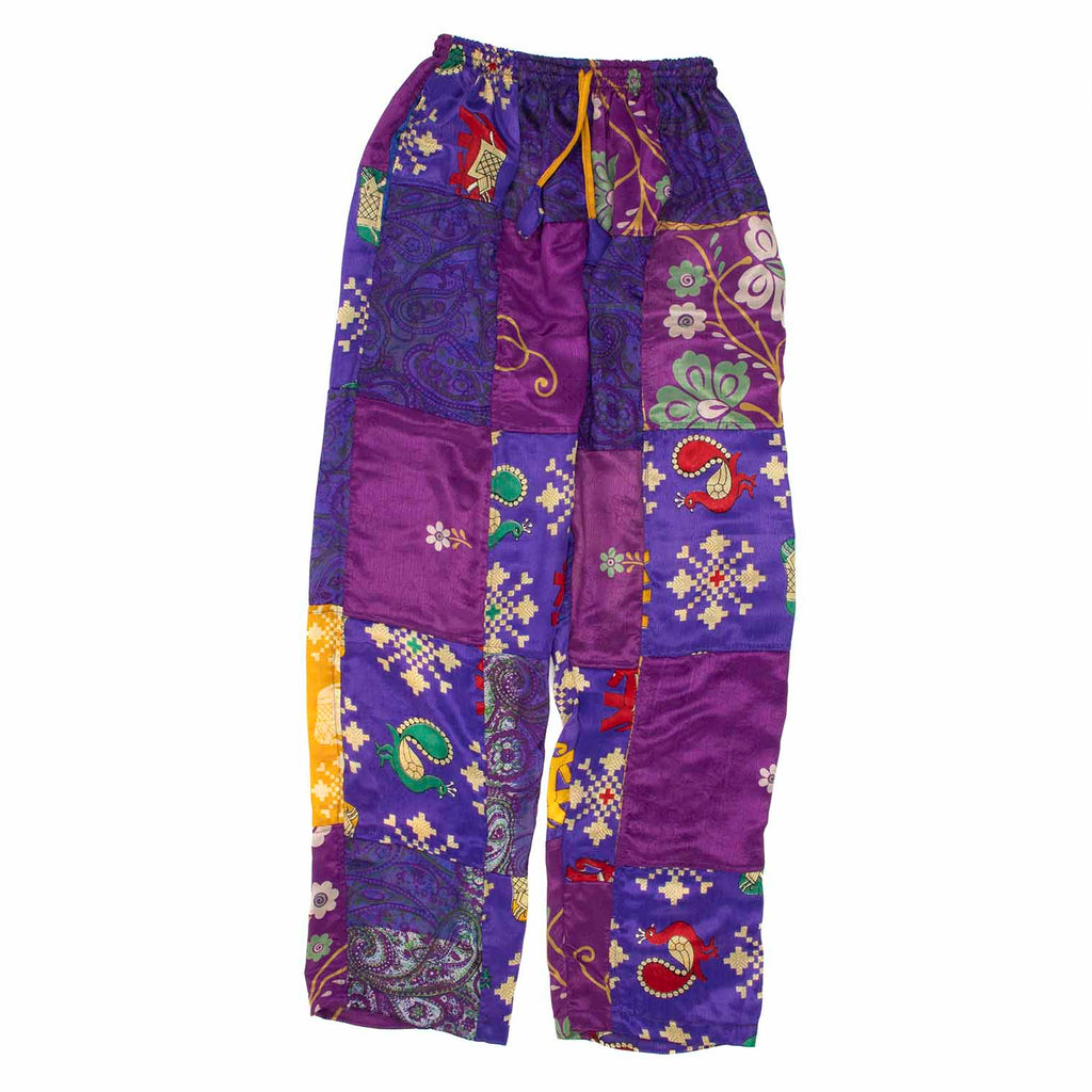 Recycled Sari Patch Trousers-Siesta Crafts