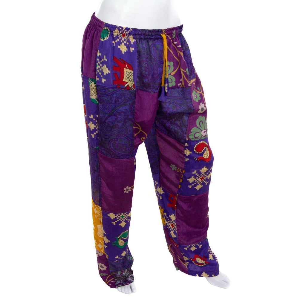 Recycled Sari Patch Trousers-Siesta Crafts