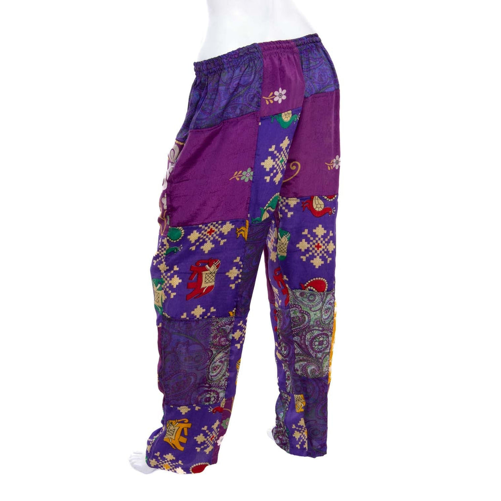 Recycled Sari Patch Trousers-Siesta Crafts