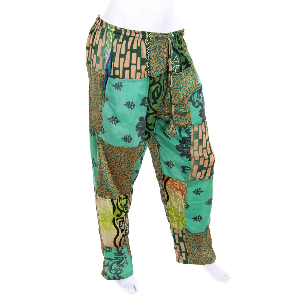 Recycled Sari Patch Trousers-Siesta Crafts
