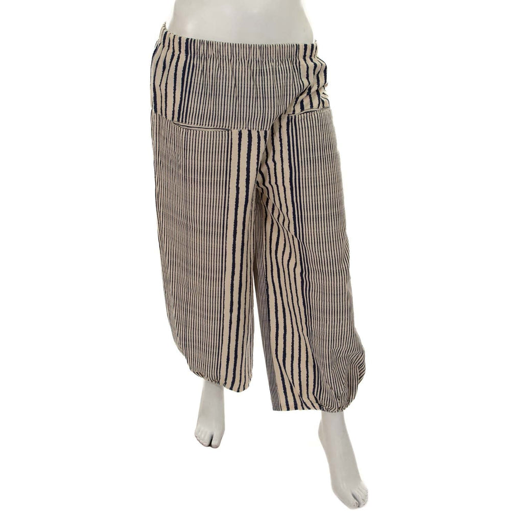 Blue and White Striped Trousers-Siesta Crafts