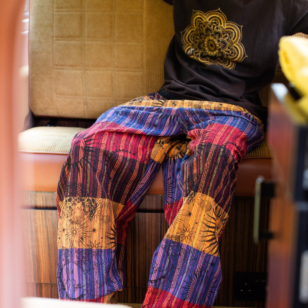 Solar Stripe Straight Trousers-Siesta Crafts