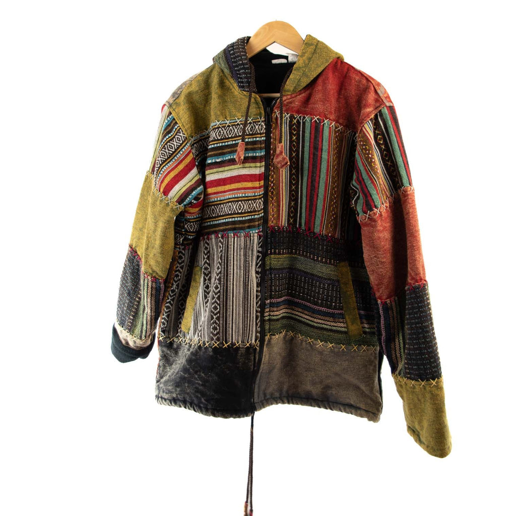 Stonewash Patch Print Jacket-Siesta Crafts