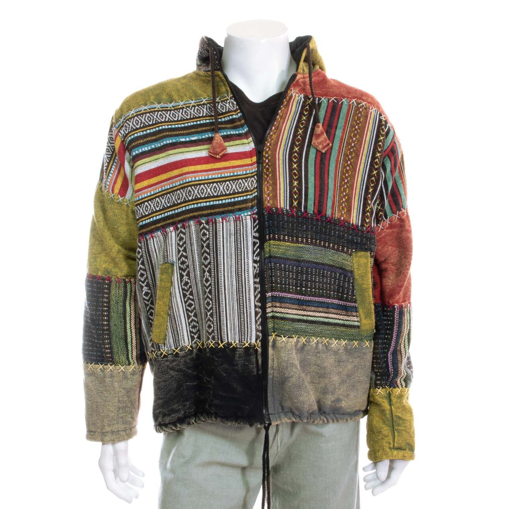 Stonewash Patch Print Jacket-Siesta Crafts
