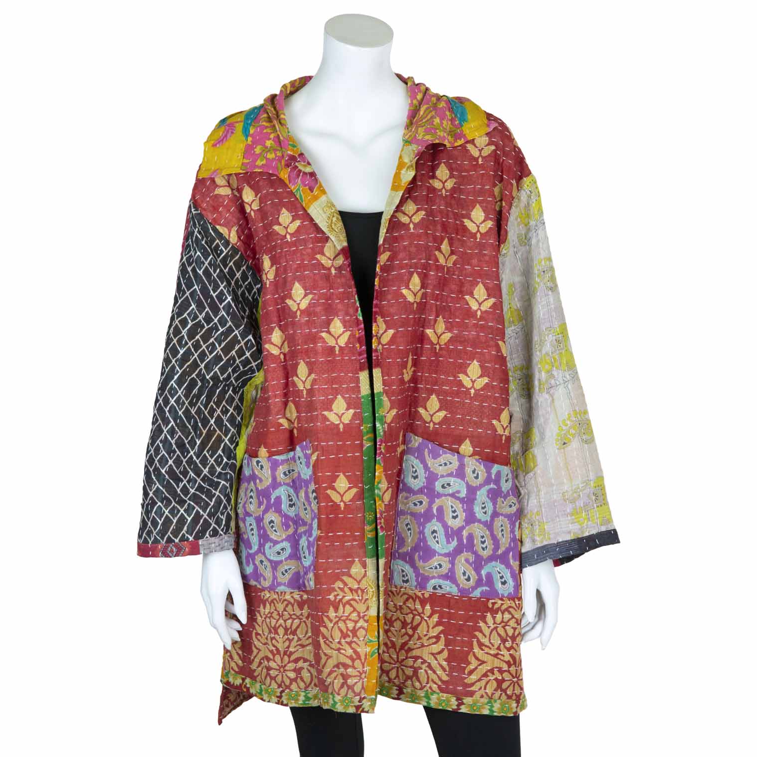 Kantha Reversible Jacket – Siesta Crafts - Main Image