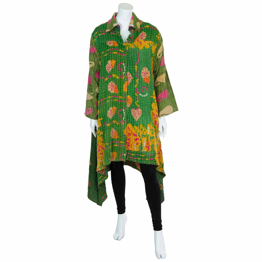 Kantha Button Jacket-Siesta Crafts