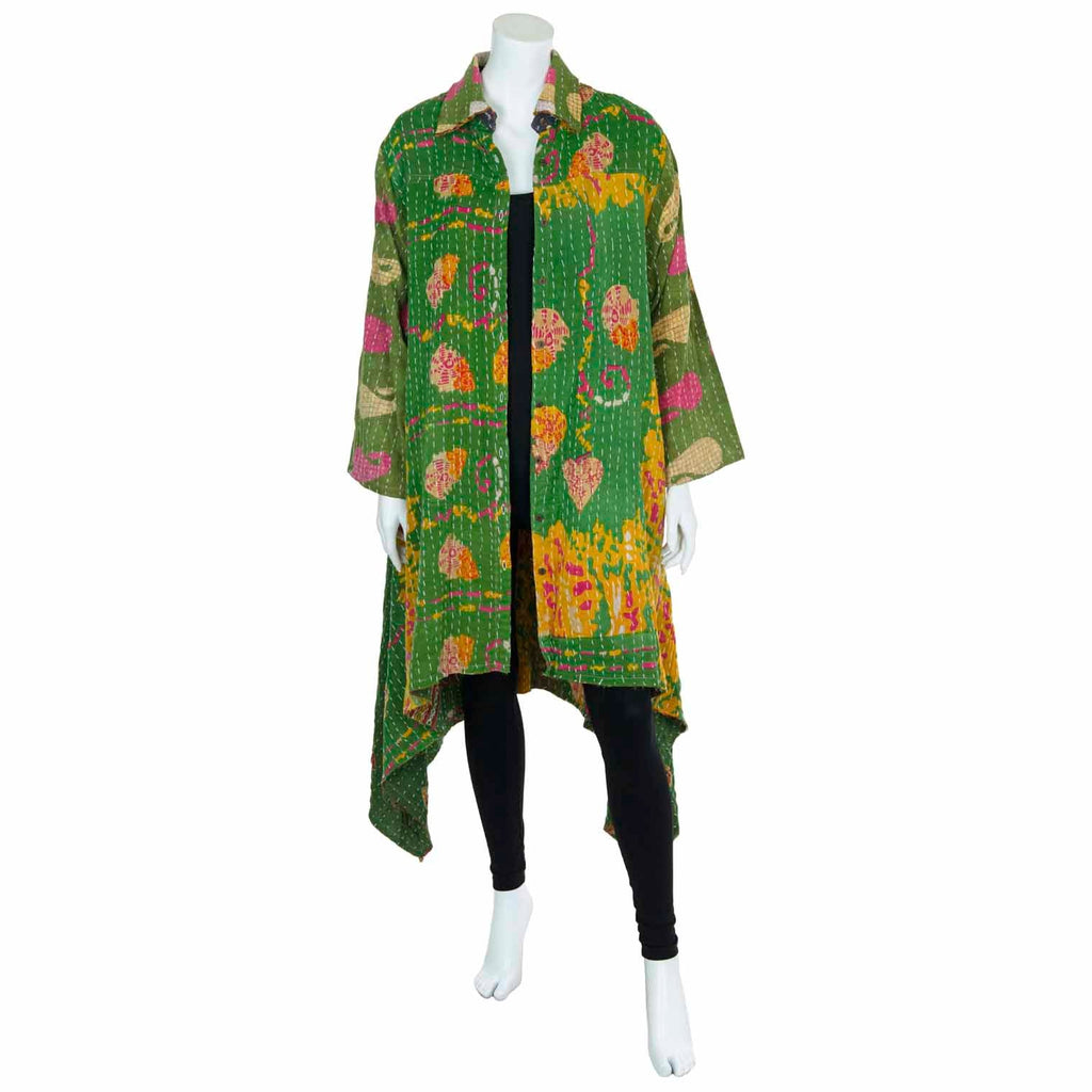 Kantha Button Jacket-Siesta Crafts