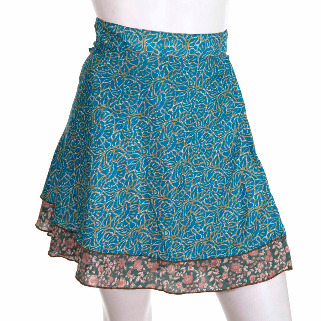 Recycled Sari Mini Wrap Skirt-Siesta Crafts
