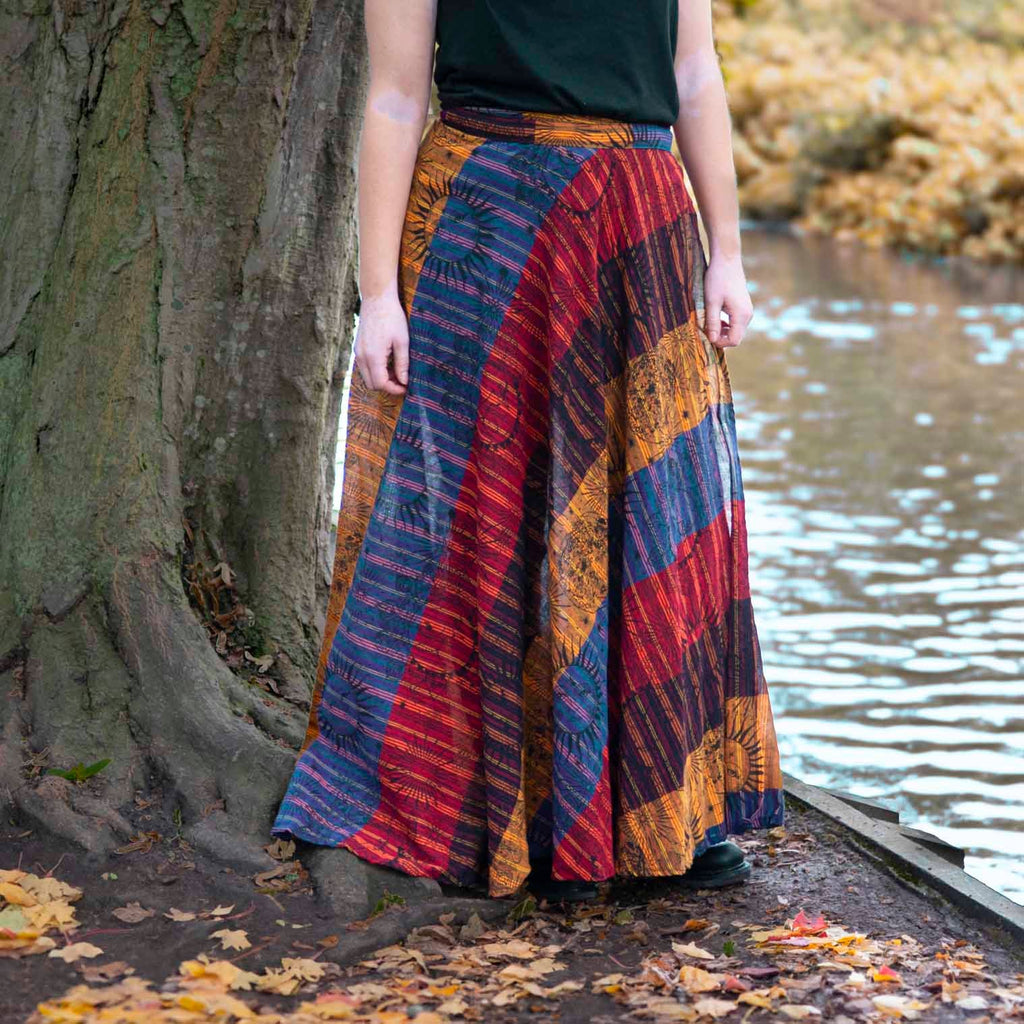 Solar Stripe Wrap Skirt-Siesta Crafts