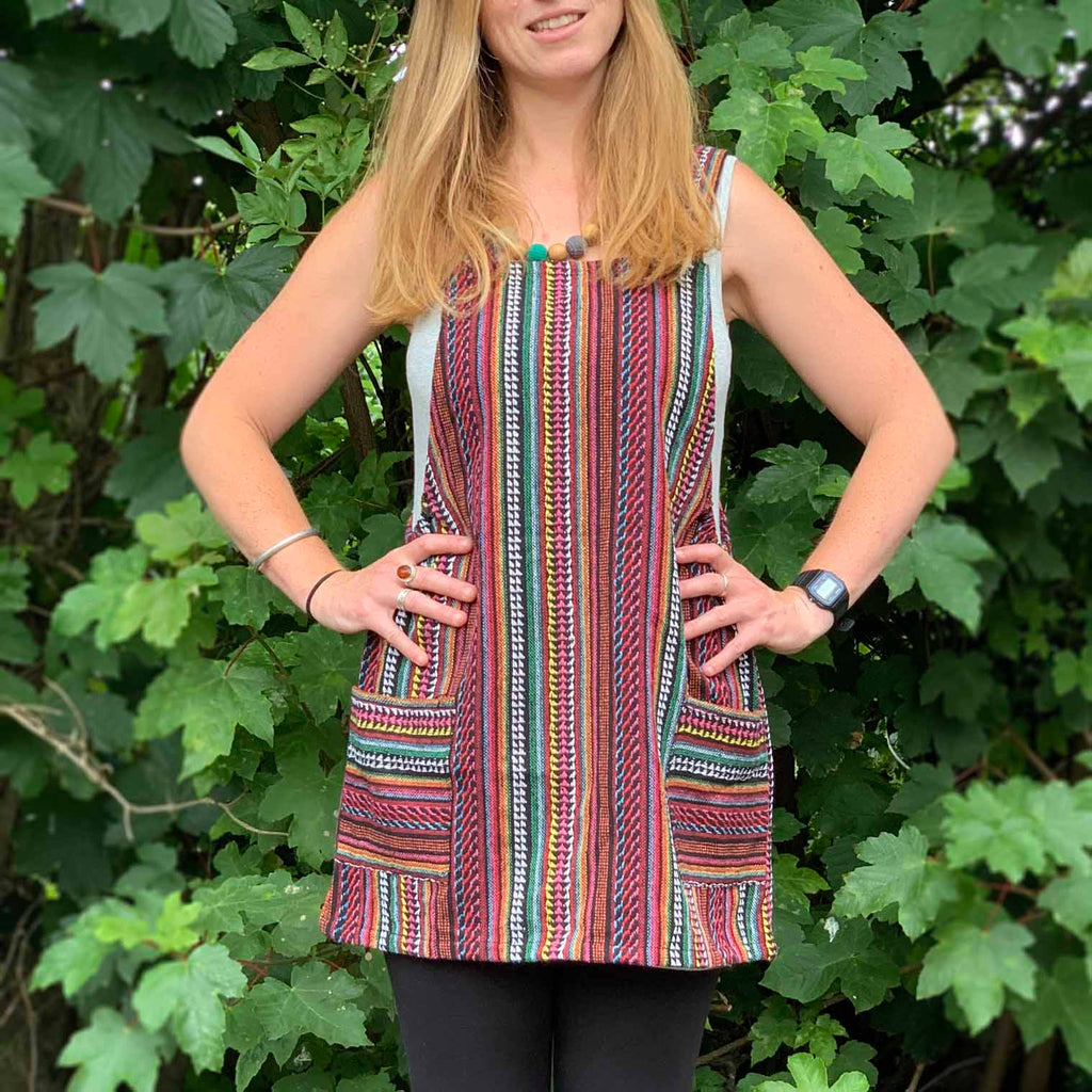 Thai Weave Dungaree Dress-Siesta Crafts