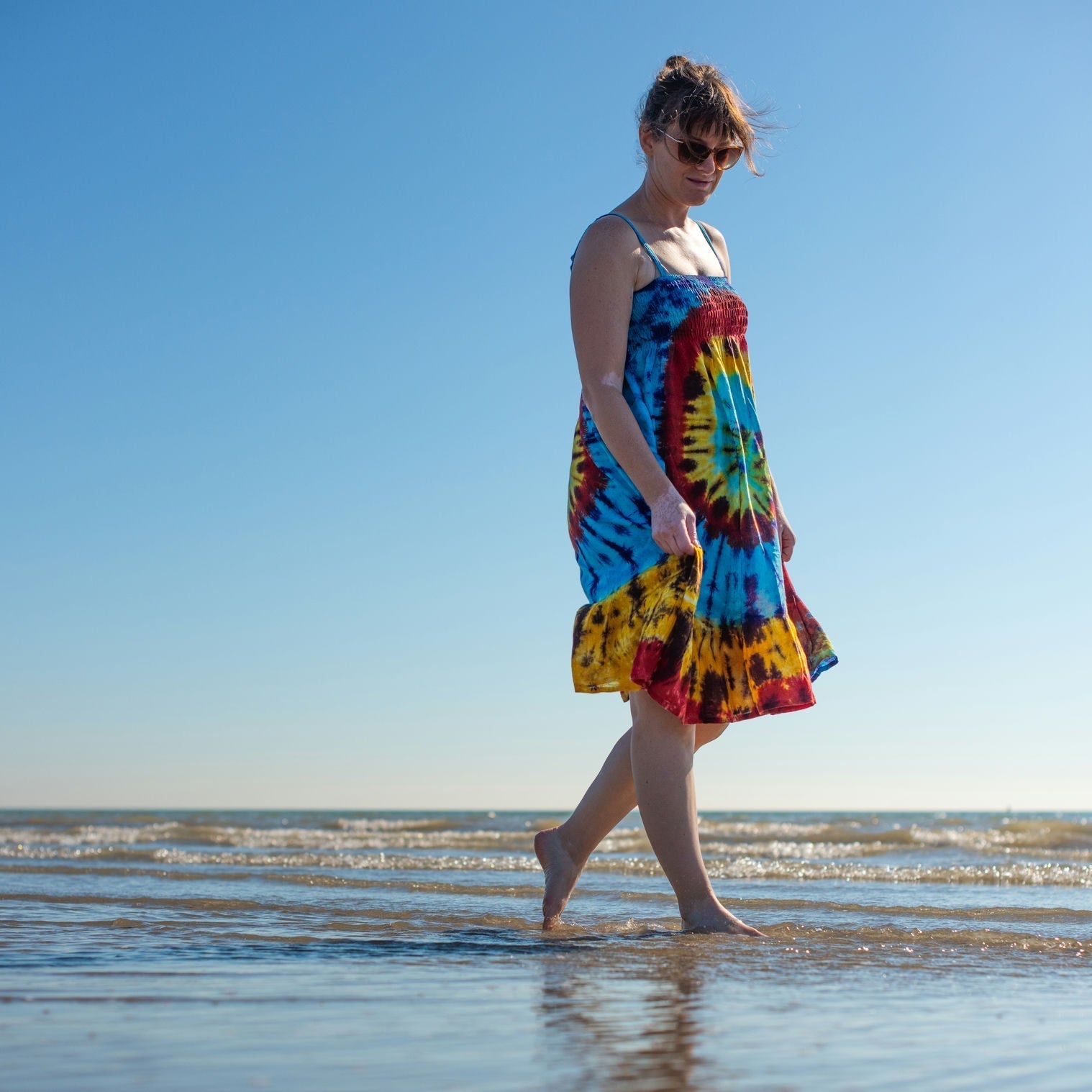 Tie Dye Strappy Dress Siesta Crafts Tie Dye Strappy Dress Siesta Crafts