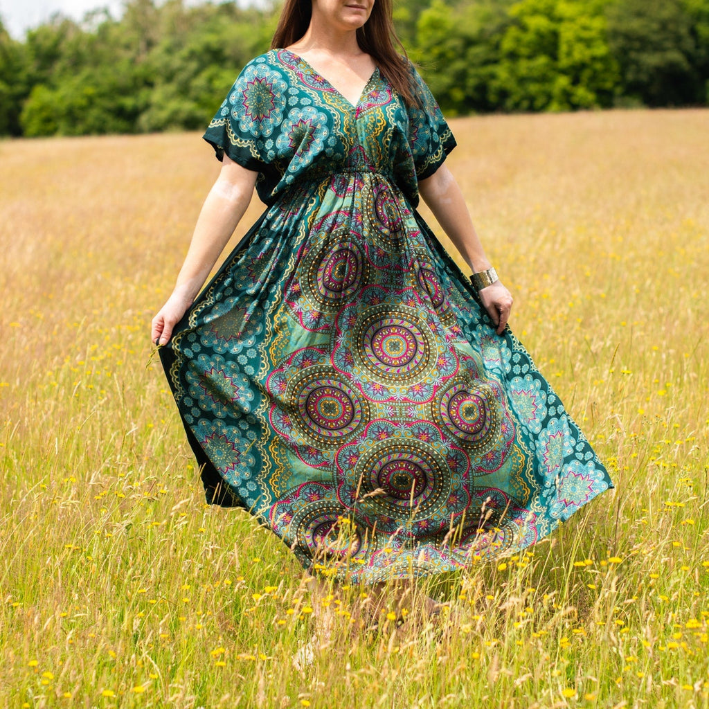 Thai Rose Maxi Dress-Siesta Crafts