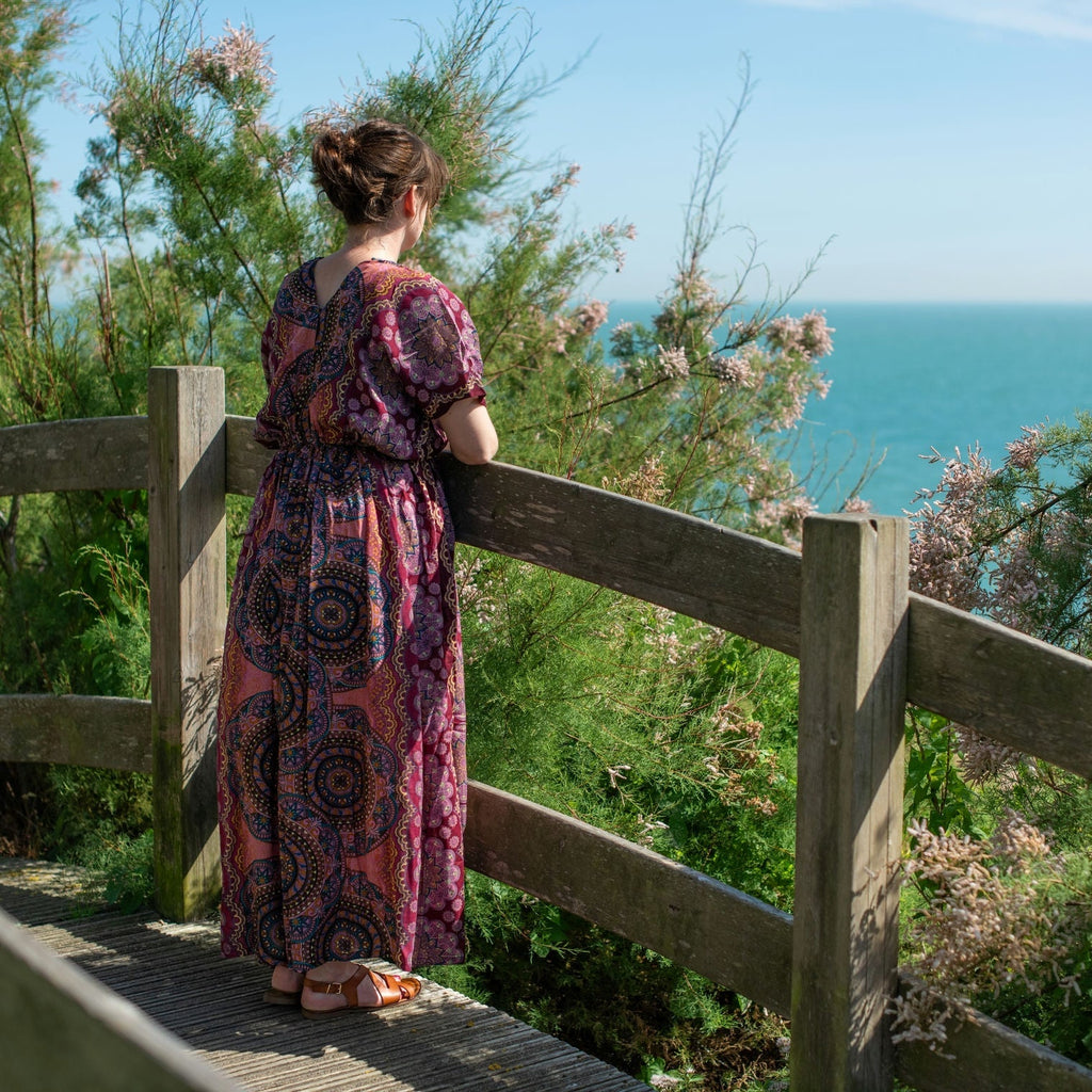 Thai Rose Maxi Dress-Siesta Crafts