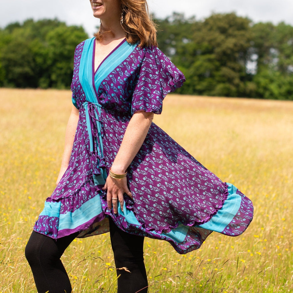 Recycled Sari Waterfall Top-Siesta Crafts
