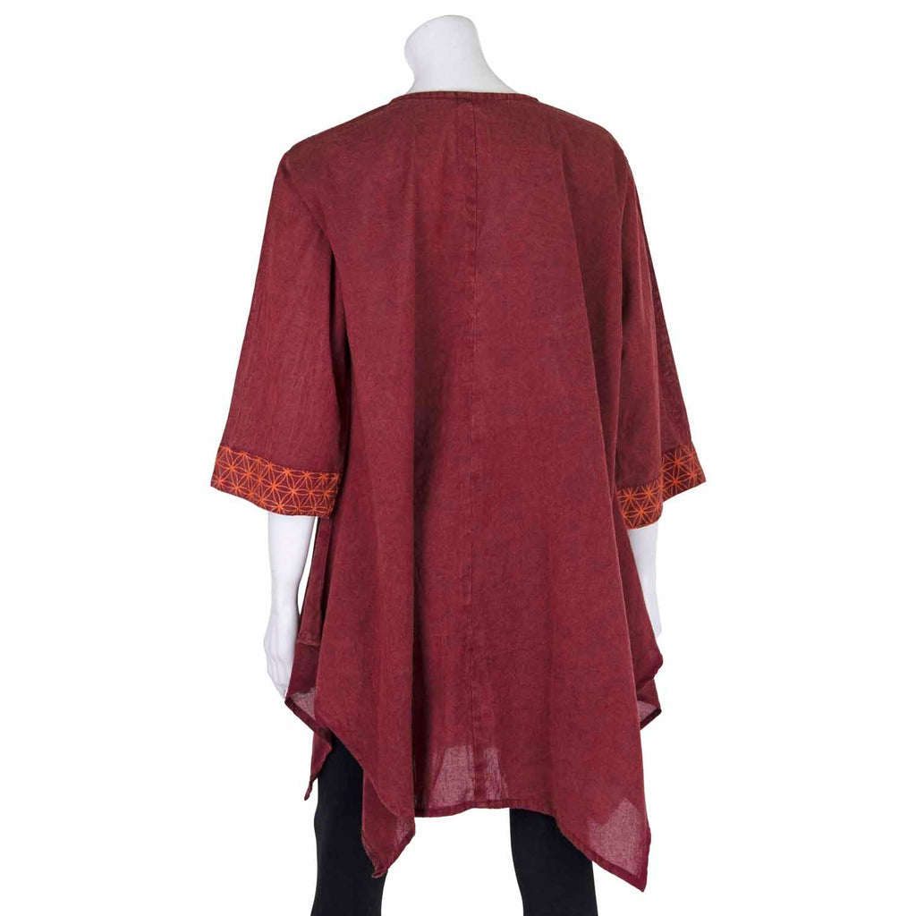 Patterned Pocket Smock Dress-Siesta Crafts