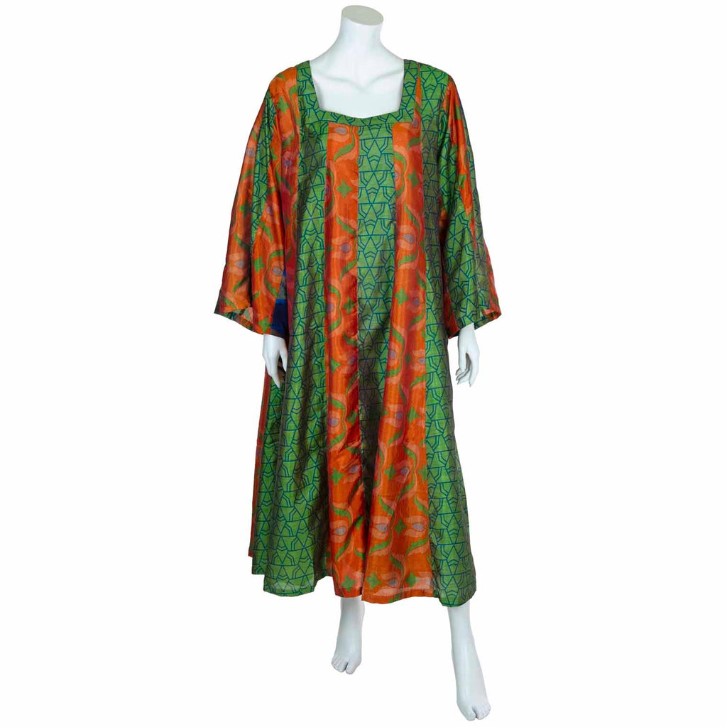 Recycled Sari Panel Dress-Siesta Crafts