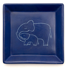 Mother and Baby Elephant Soapstone Tray-Siesta Crafts