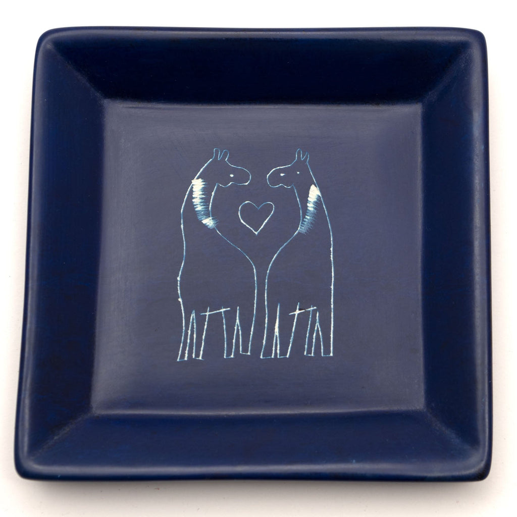 Two Giraffes Soapstone Tray-Siesta Crafts