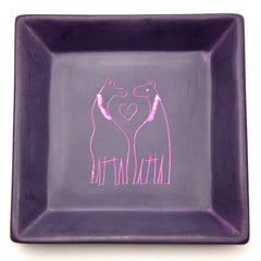 Two Giraffes Soapstone Tray-Siesta Crafts