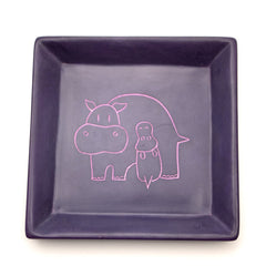 Mother and Baby Hippo Soapstone Tray-Siesta Crafts