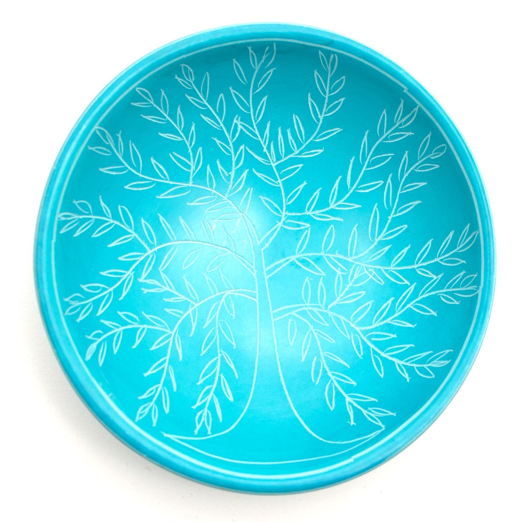Round Tree of Life Soapstone Dish-Siesta Crafts