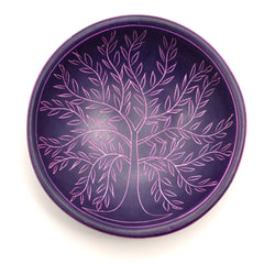 Round Tree of Life Soapstone Dish-Siesta Crafts