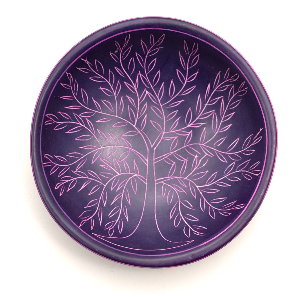 Round Tree of Life Soapstone Dish-Siesta Crafts