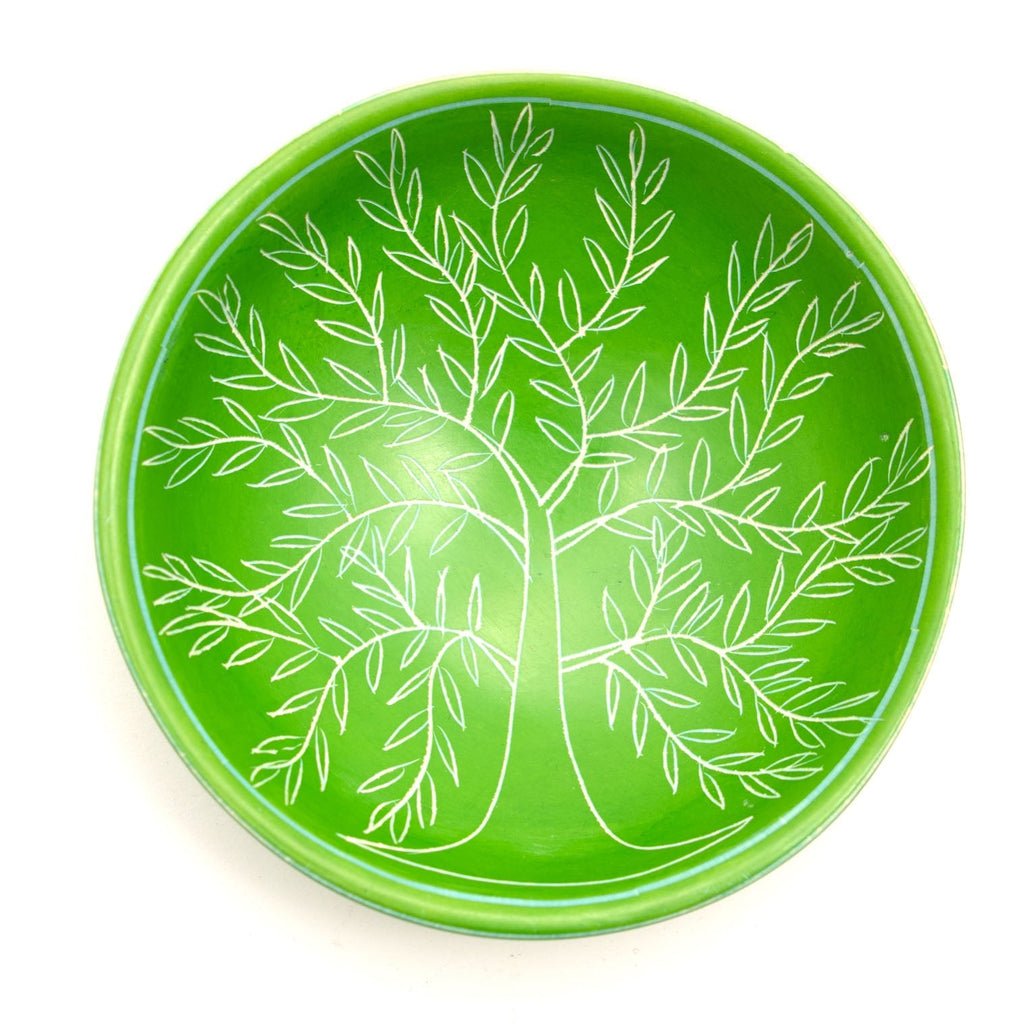 Round Tree of Life Soapstone Dish-Siesta Crafts