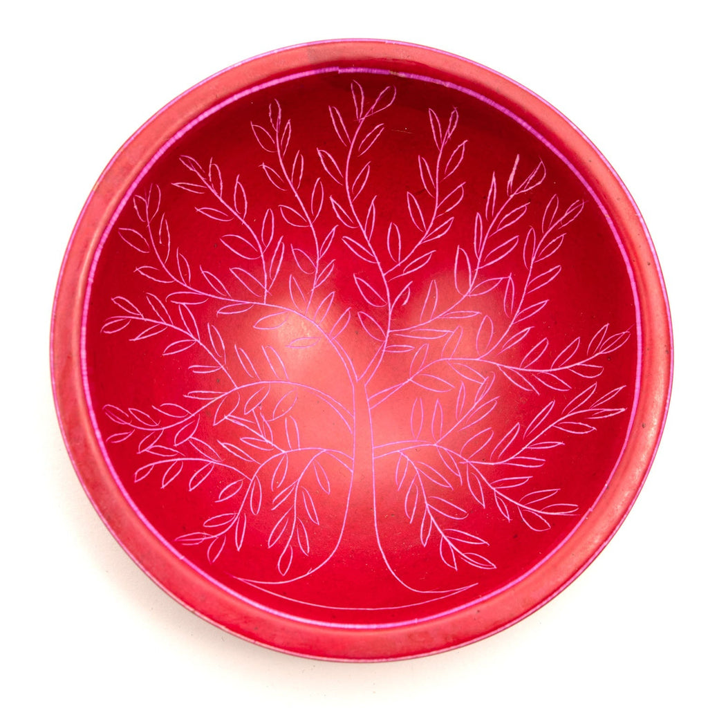 Round Tree of Life Soapstone Dish-Siesta Crafts