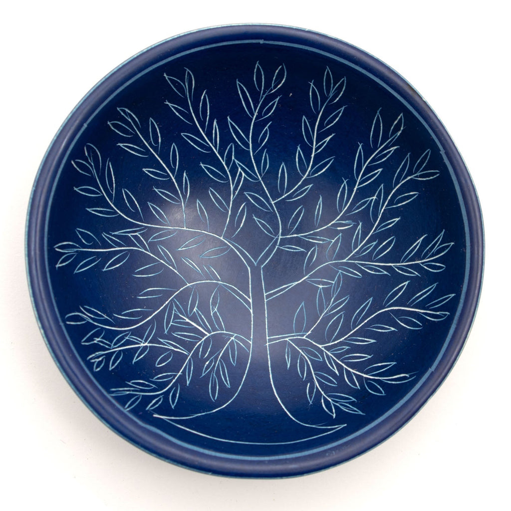 Round Tree of Life Soapstone Dish-Siesta Crafts