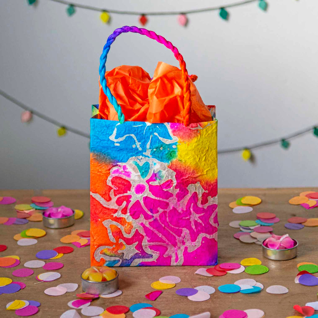 Tie Dye Saa Gift Bag - Medium-Siesta Crafts