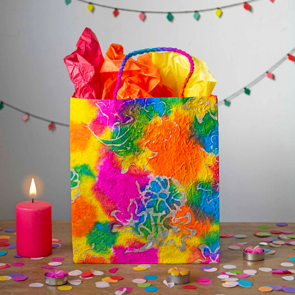 Tie Dye Saa Gift Bag - Large-Siesta Crafts